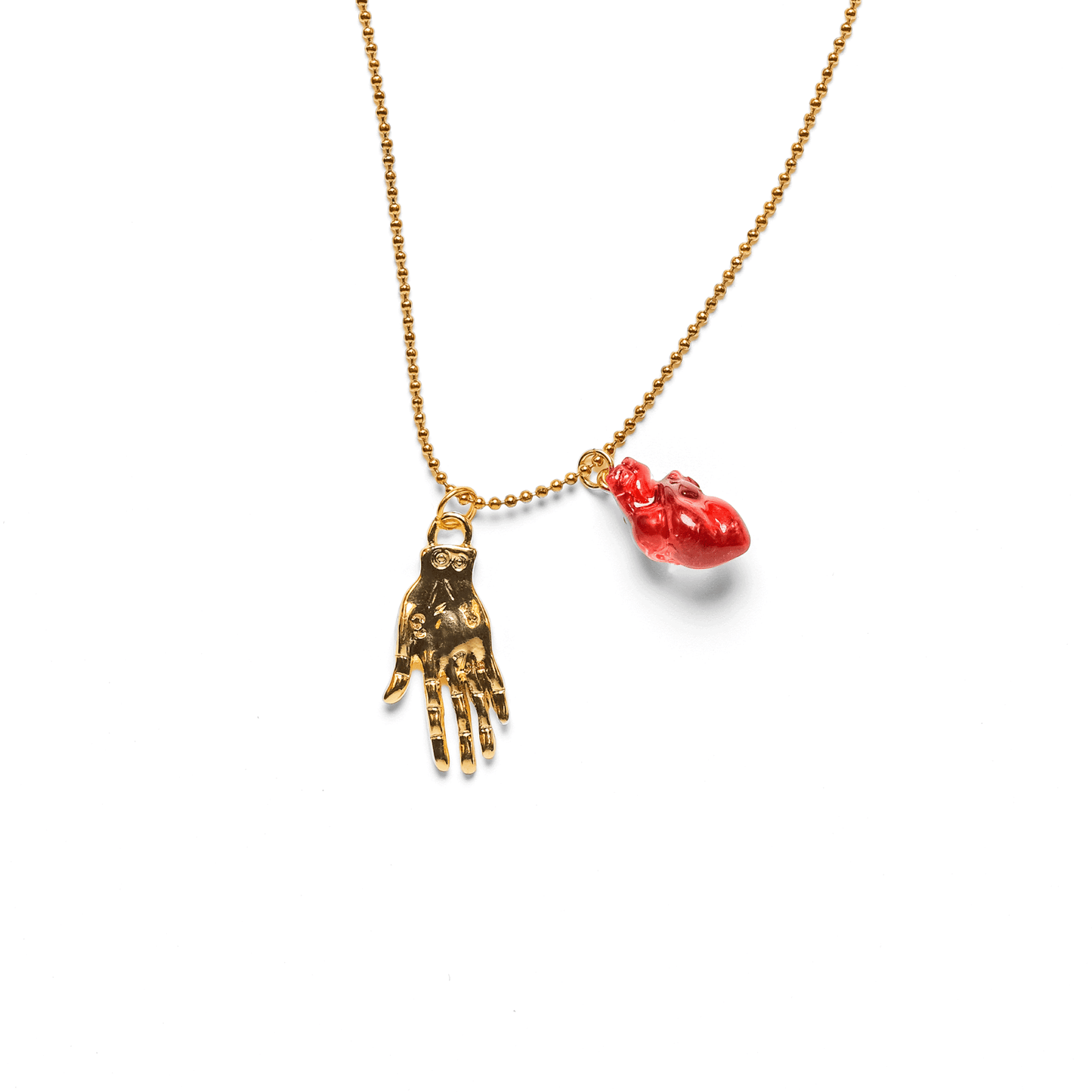 Hand on Heart Necklace - 24"