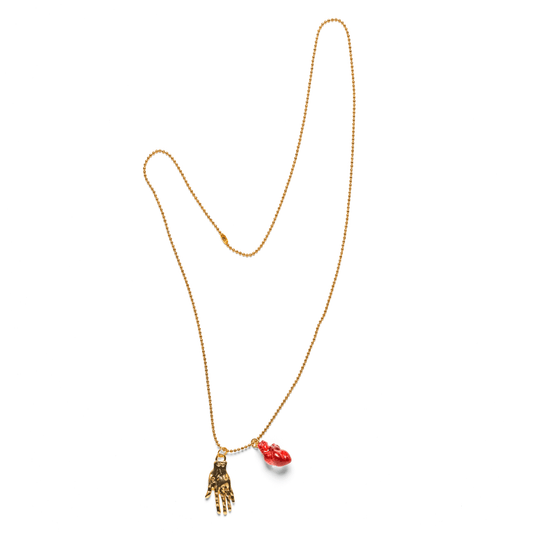 Hand on Heart Necklace - 24"